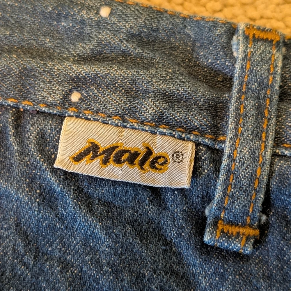 Male Vintage Denim Button-Down Skirt